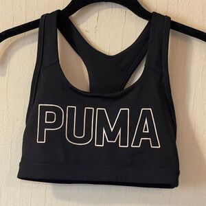 PUMA Black Racerback Sports Top